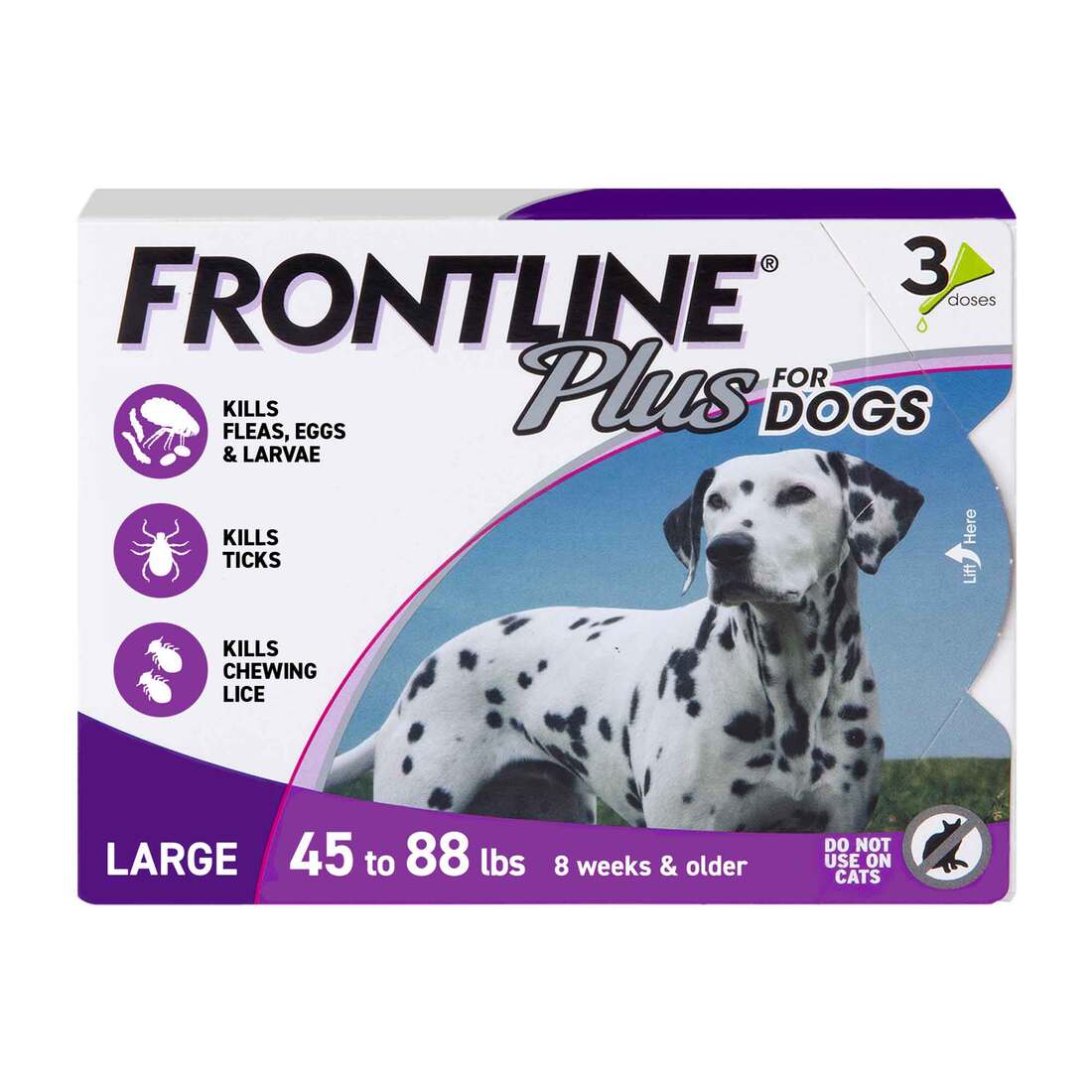 Frontline Plus Flea & Tick Control for Dogs, 45-88 Pounds