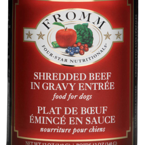 Fromm Four-Star Shredded Beef in Gravy Entrée Wet Dog Food, 12 Ounces