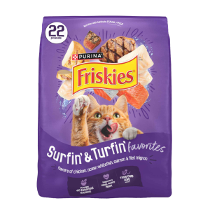 Purina Friskies Dry Cat Food, Surfin' & Turfin' Favorites - 22 Pound Bag