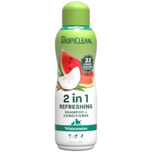 TropiClean Watermelon Refreshing 2-in-1 Shampoo and Conditioner, 20 Ounces
