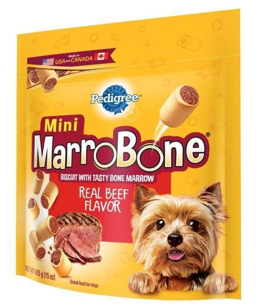 Pedigree Marrobone Real Beef Flavor Toy/Small Snacks for Dogs, 15 Ounces