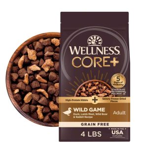 Wellness CORE RawRev Natural Grain Free Dry Dog Food, Wild Game Duck, Wild Boar & Rabbit with Freeze