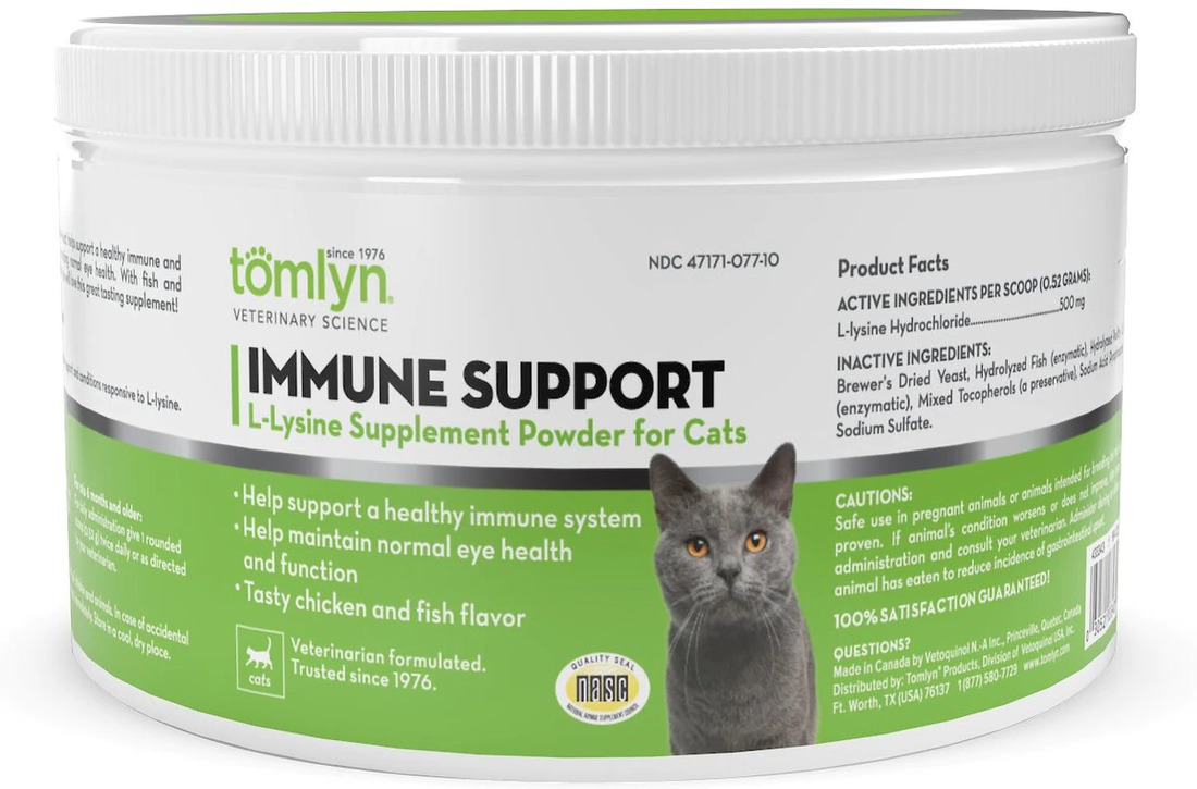 Tomlyn Immune Support L-Lysine Powder, 3.5 Ounces