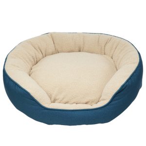 Play On Dog Bed, Denim Oval Cuddler, Medium