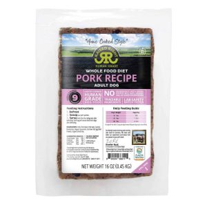 Raised Right "Home Cooked Style" Adult Frozen Dog Food, Original Pork Recipe, 1 Pound - Not Availab