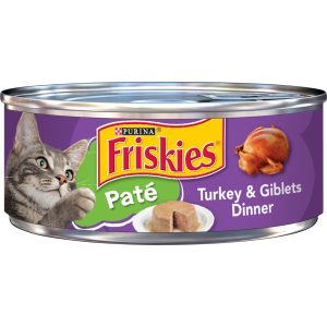 Purina Friskies Wet Cat Food Pate Turkey and Giblets Dinner - 5.5 Ounce Can
