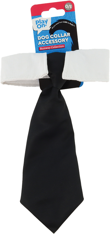 Play On Neck Tie, Black/White, One Size