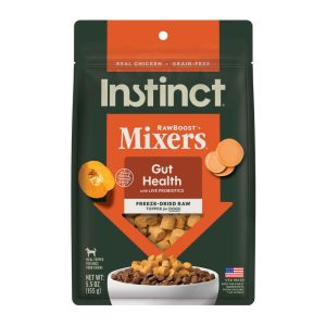 Instinct Freeze-Dried Raw Boost Mixers Grain-Free Gut Health Recipe Dog Food Topper, 5.5 Ounce Bag