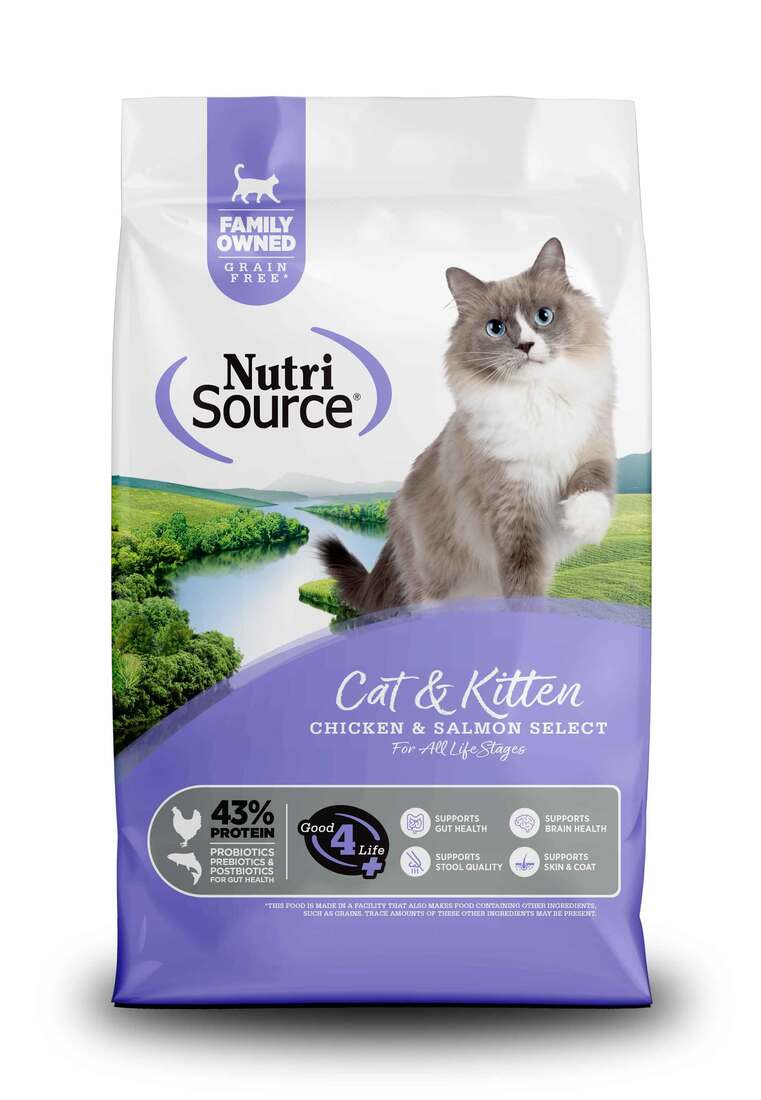 NutriSource Grain Free Chicken and Salmon Dry Cat/Kitten Food