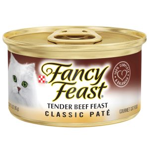 Purina Fancy Feast Tender Beef Feast Classic Grain Free Wet Cat Food Pate - 3 Ounce Can