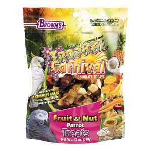 F.M. Brown's Tropical Carnival Gourmet Fruit & Nut Parrot Treats, 12 Ounces
