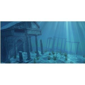Aquatic Creations Static Cling Aquarium Background, 36 by 18-Inch, Ruins
