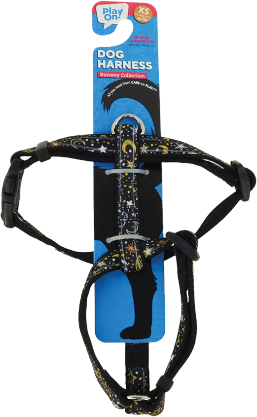 Play On Puffy Dog Harness, Moon/Stars - Image 2