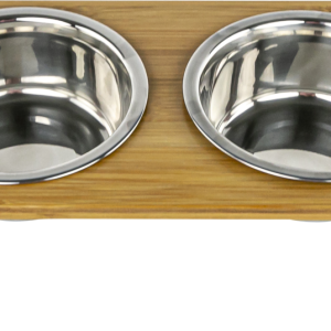 Play On Bamboo Raised Dog Double Diner, Large, 27 Ounces