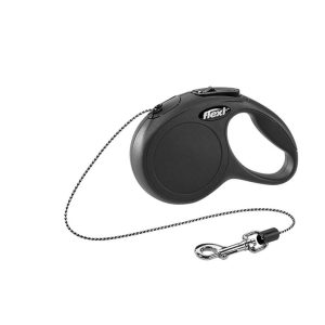 Flexi New Classic Retractable Leash, X-Small, Cord, 10 Feet, Black