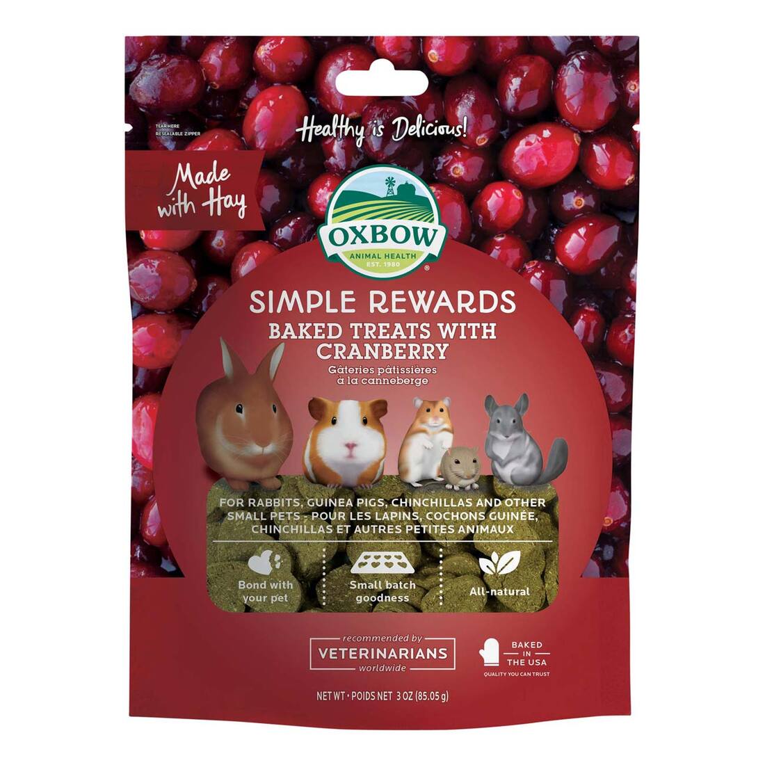 Oxbow Simple Rewards Cranberry Treat