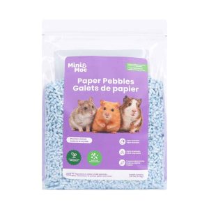 Mini & Moe Small Animal Bedding Paper Pebbles, Ocean Blue, 23 Liters