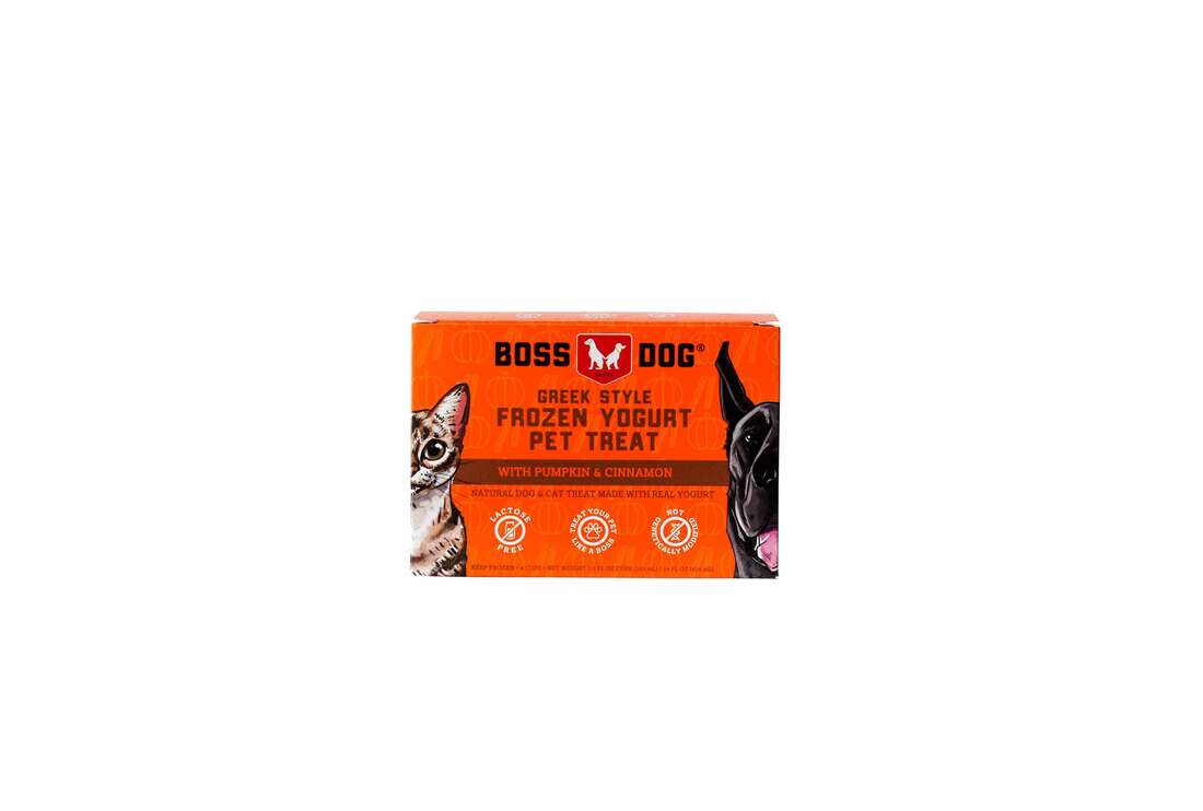 Boss Dog Frozen Food, Froyo Pumpkin And Cinnamon, 3.5 Ounces, 4 Pack