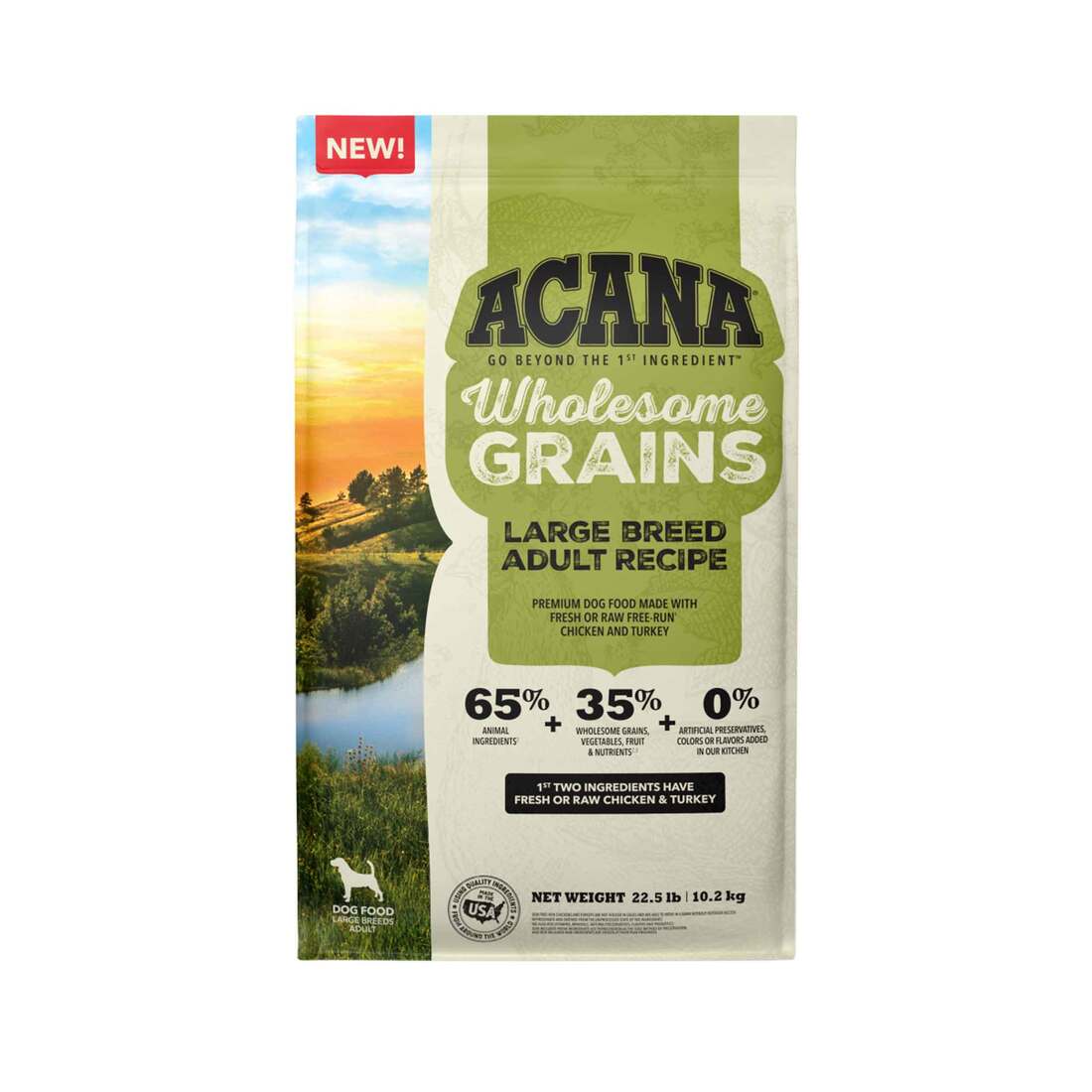 ACANA Large Breed + Grains Dry Dog Food, 22.5 Pounds