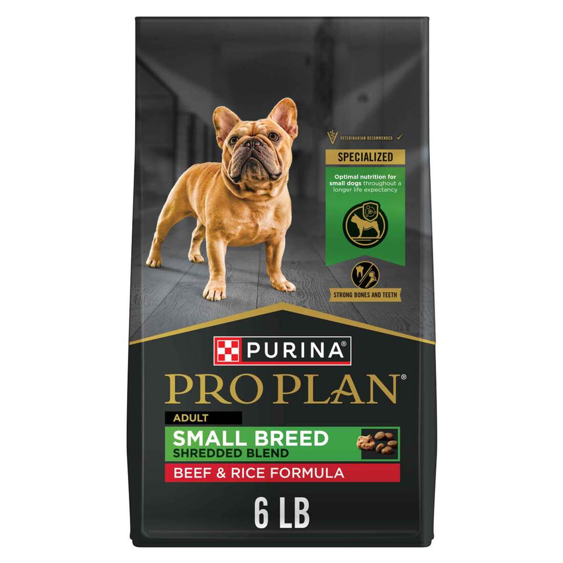 Purina Pro Plan High Protein Small Breed Dog Food, Shredded Blend Beef & Rice Formula - Image 2