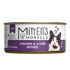 Mitten's Morsels Pat?? Liver & Chicken Entr??e Wet Cat Food, 3 Ounces