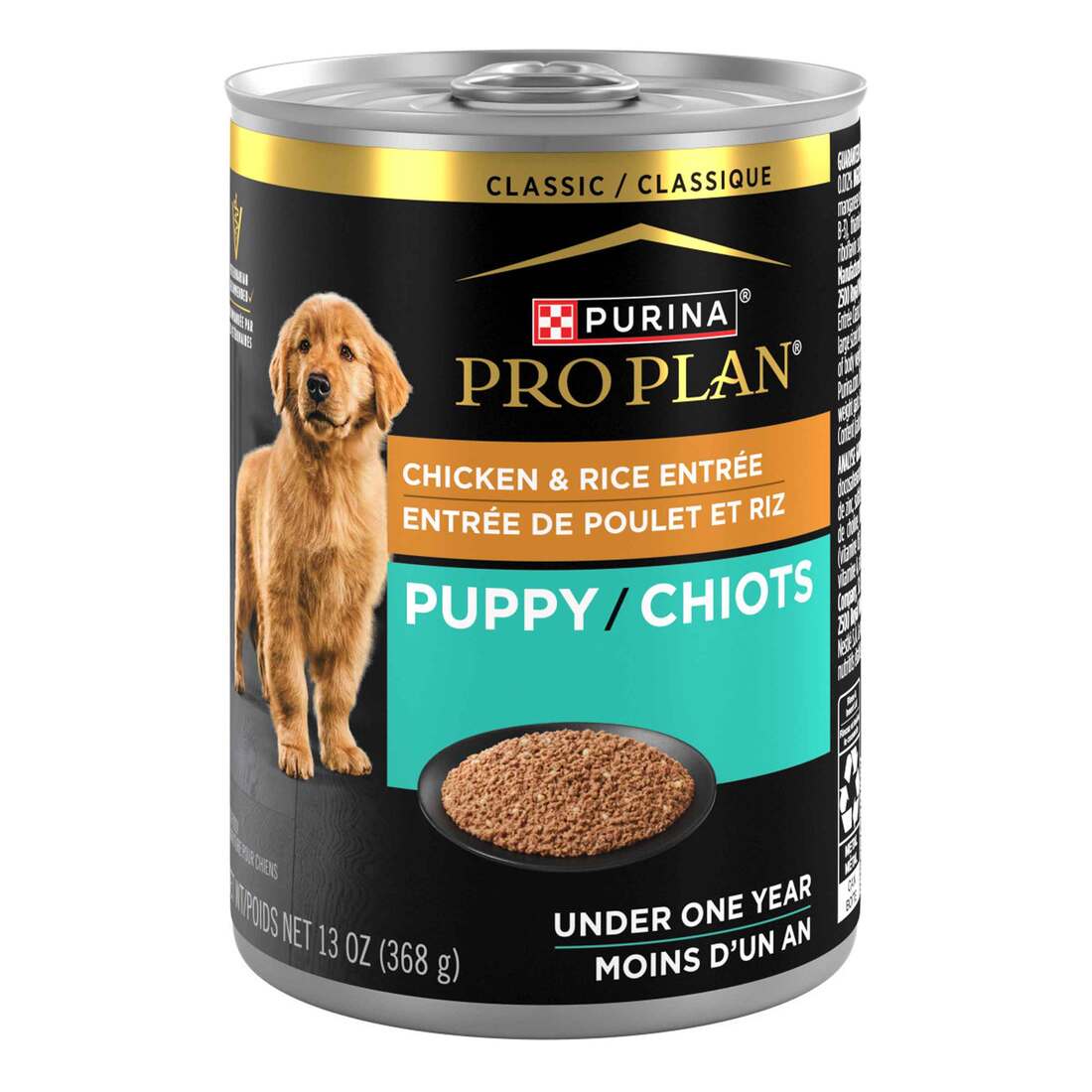 Purina Pro Plan Wet Puppy Food Pate, Wet Food Classic Chicken and Rice Entrée - 13 Ounce Can