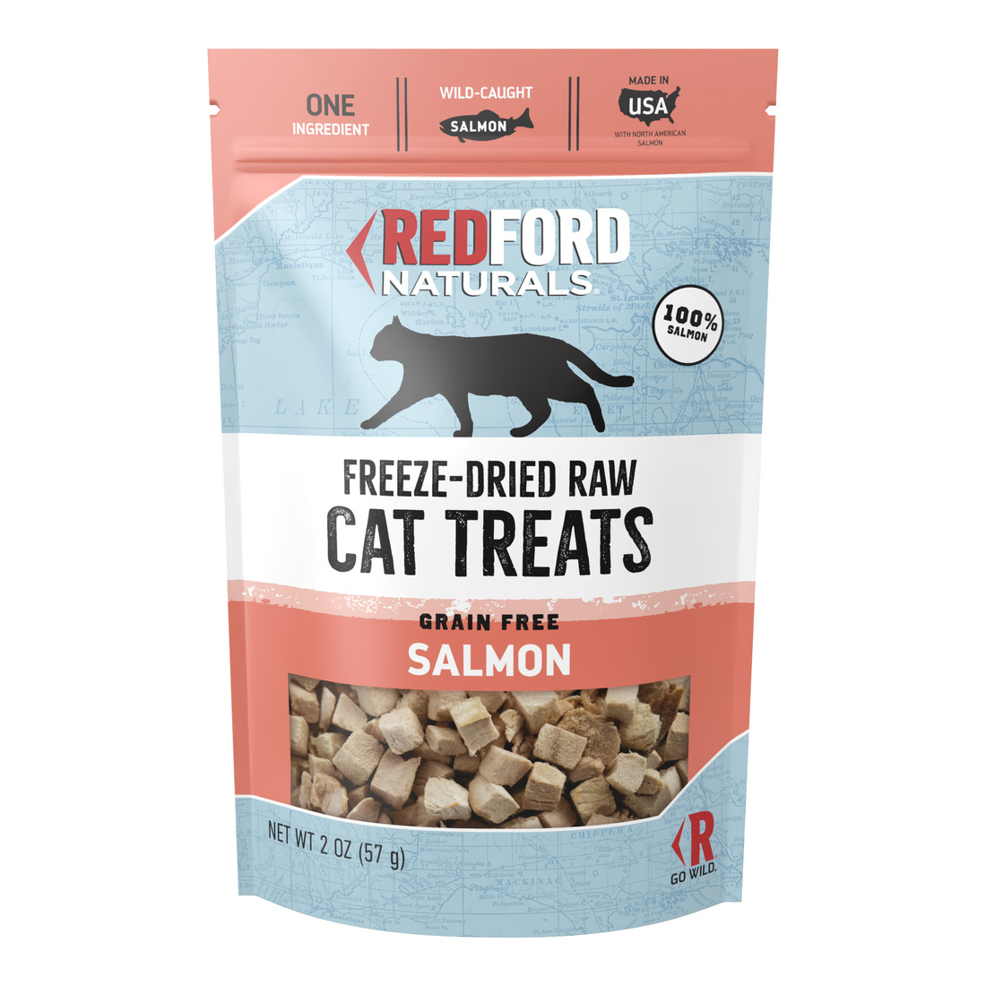 Redford Naturals Freeze-Dried Raw Grain Free Cat Treats, Salmon