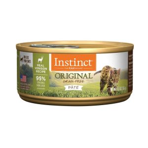 Instinct Original Natural Wet Cat Food, Grain Free Real Venison Recipe Pat??, 5.5 Ounces