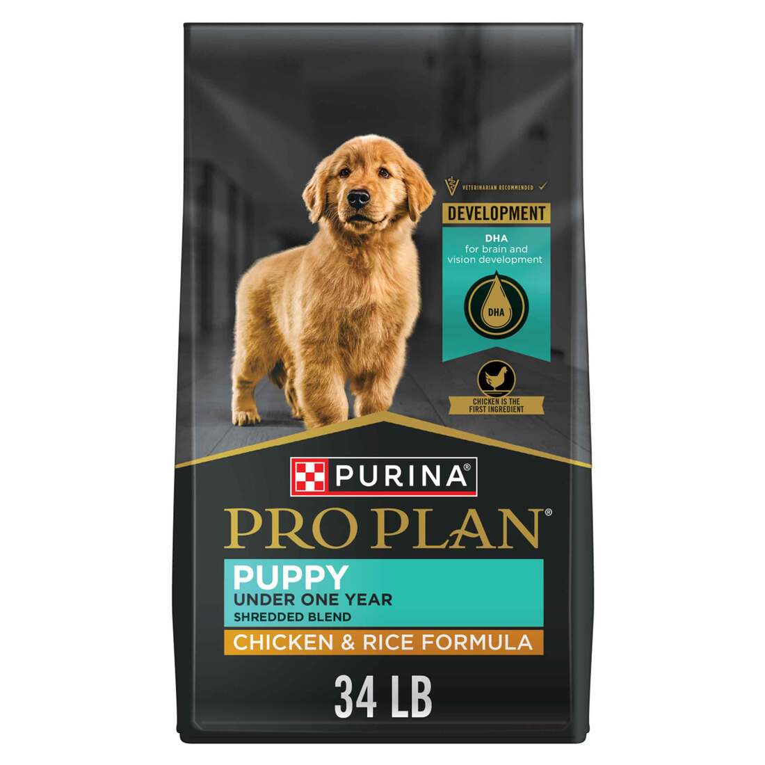 Purina Pro Plan High Protein Puppy Food Shredded Blend Chicken & Rice Formula