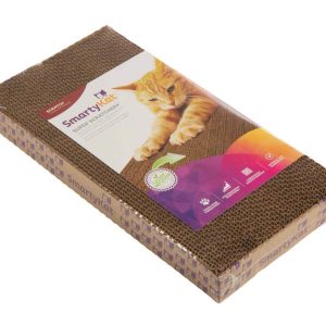 SmartyKat Super Scratcher+ Double Wide with Catnip Infusion Technology Corrugate Cat Scratch Pad, Re