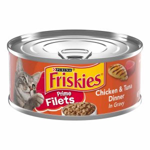 Purina Friskies Prime Filets Chicken and Tuna Dinner in Wet Cat Food Gravy - 5.5 Ounce Can