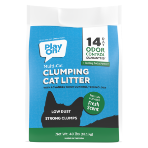 Play On Clay Clumping Cat Litter, Fresh Scent, Bag, 40 Pounds