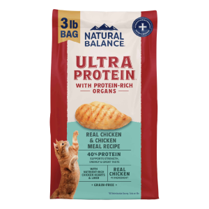 Natural Balance Ultra Protein Dry Cat Food, Real Chicken & Chicken Meal Recipe, 3 Pounds