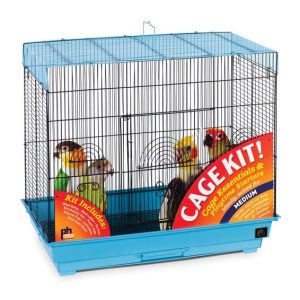 Prevue Pet 26 X 14 Inch Flat Black and Blue Tiel Kit
