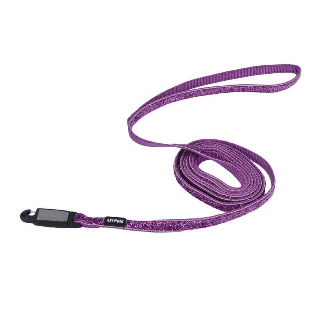 Li'l Pals® Dog Leash with Glitter Overlay, Orchid Sparkles, 3/8" x 06'