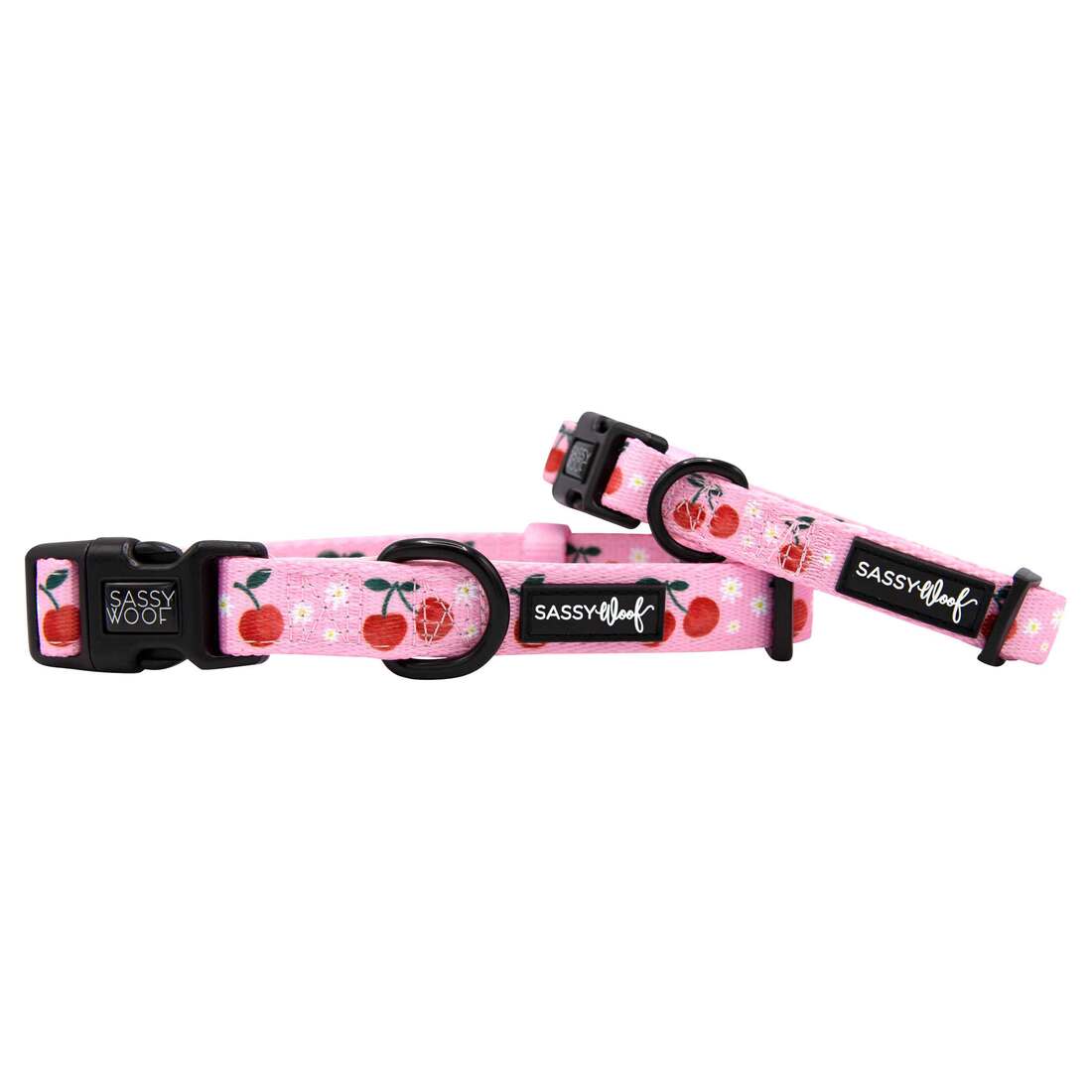 Sassy Woof Dog Collar, Mon Cherry