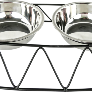 Play On Metal Dog Double Diner, Medium, 12.9 Ounces