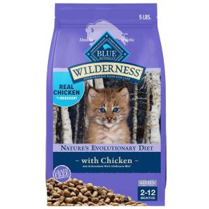 Blue Buffalo Wilderness Grain-Free Kitten Natural Dry Cat Food, Chicken, 5 Pounds