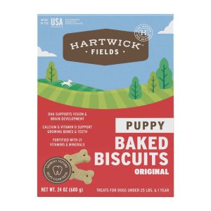 Hartwick Fields Puppy Baked Biscuits, Original, 24 Ounces