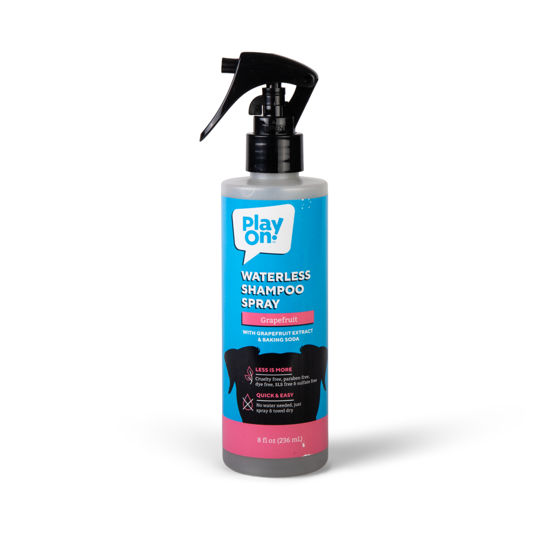 Play On Waterless Dog Shampoo Spray, Pink Grapefruit, 8 Ounces