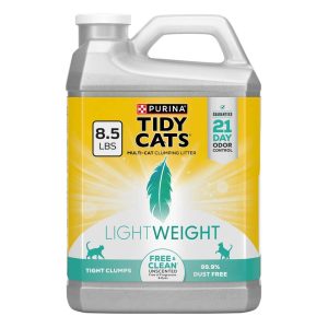 Purina Tidy Cats LightWeight Free and Clean Unscented, Multi-Cat Clumping 99.9 % Dust Free Cat Litte