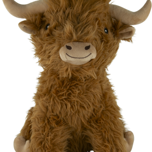 Play On Highland Cow Dog Toy, Assorted, Jumbo, 14 Inches