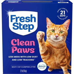 Fresh Step Clean Paws Multi-Cat Clumping Cat Litter, 22 Pounds