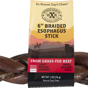 Wixom Ranch Natural Chews Braided Esophagus Stick