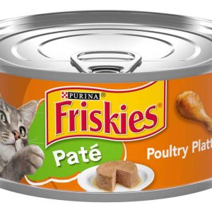 Purina Friskies Wet Cat Food Pate, Poultry Platter - 5.5 Ounce Can