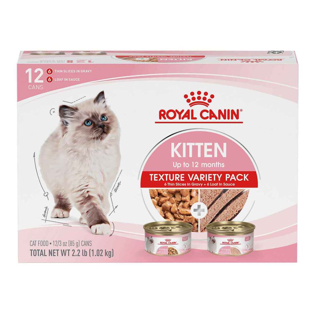 Royal Canin? Feline Health Nutrition Kitten Canned Wet Cat Food Variety Pack, 12 Pack,? 3 Ounce Cans