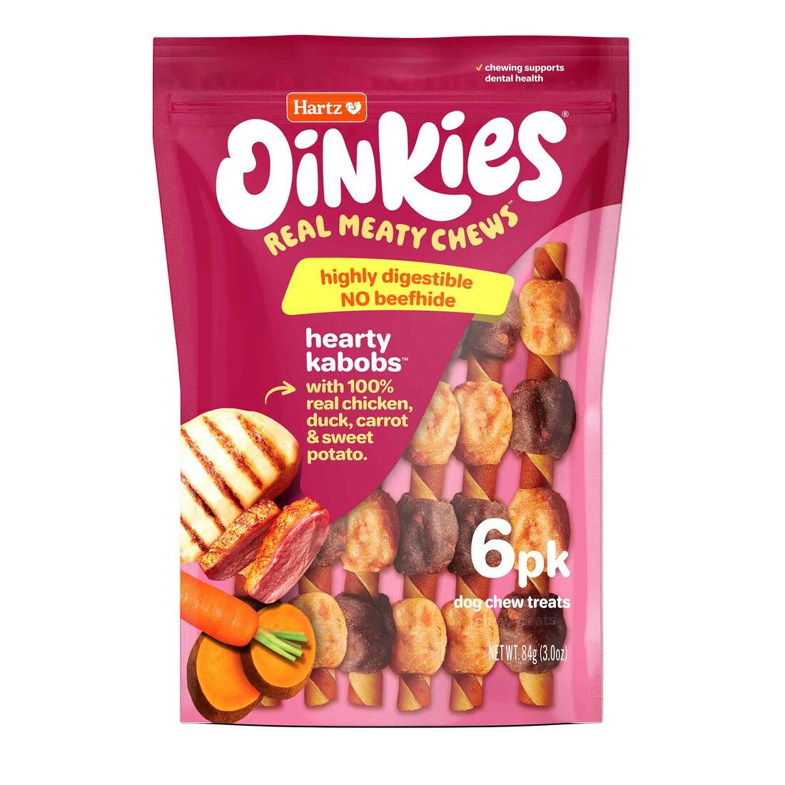 Hartz Oinkies Hearty Kabobs Dog Treats