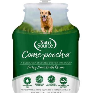 NutriSource Come Pooch A Broth Dog Food Topper, Turkey, 12 Ounces