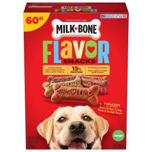 Milk-Bone Flavor Snacks Dog Biscuits, Large, 60 Ounce