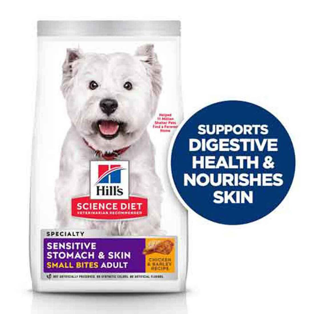 Hill's Science Diet Adult Sensitive Stomach & Skin Small Bites Dry Dog Food, Chicken Recipe - Image 3